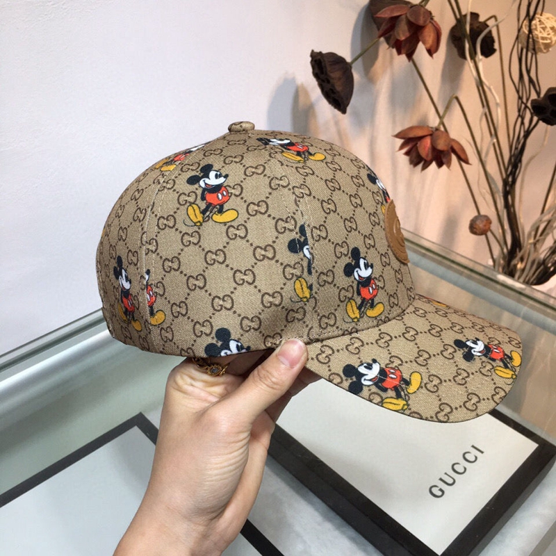 グッチ帽子 可愛いミッキーマウス gucci キャップ サイズ調整可能 男女兼用 人気通販
