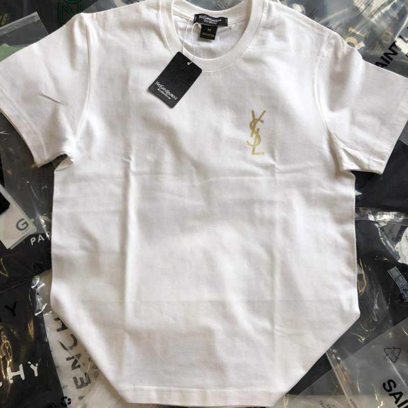 イブサンローランtシャツ 黒白 カジュアル YSL テイシャツ 人気通販