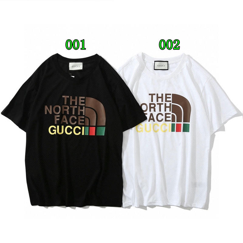 一番の贈り物 グッチ FACE NORTH GUCCI ノースフェイス 黒 Tシャツ Tシャツ/カットソー(半袖/袖なし)