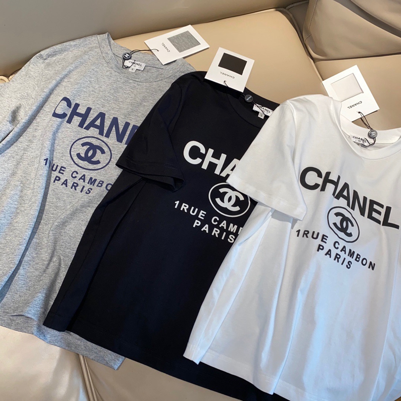 シャネル Tシャツ カジュアルシンプル chanel テイシャツ 大歓迎